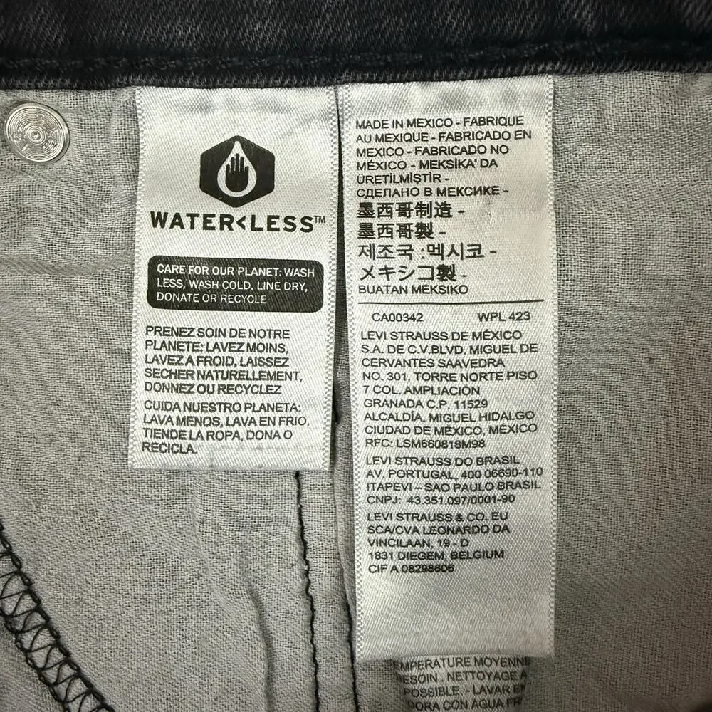 Levis 505 Jeans Mens Size 38X30 Black Regular Fit Straight Medium Wash Denim